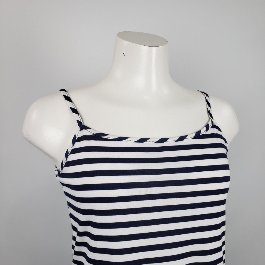 De Via Navy Striped Tank Top Size S