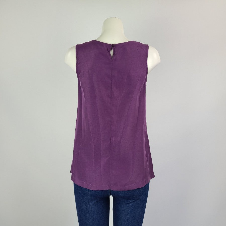Merona Purple Sleeveless Top Size S