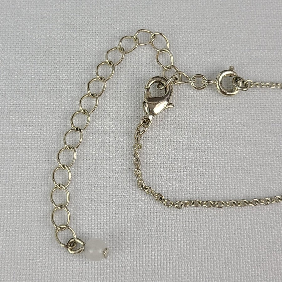Silver & Black Rhinestone Necklace