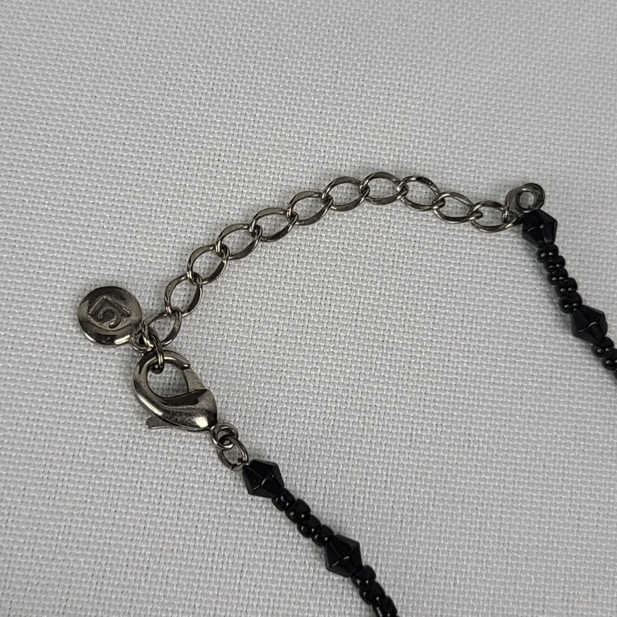 Liz Claiborne Black Rhinestone Pendant Necklace