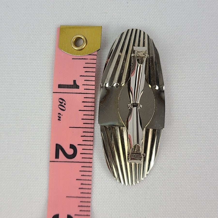 Vintage Silver Tone Scarf Clip