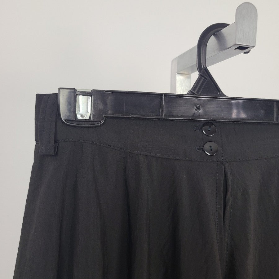 Smart Set Black Ruffle Knee Length Skirt Size S