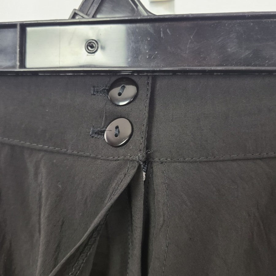 Smart Set Black Ruffle Knee Length Skirt Size S