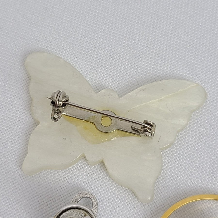 Vintage Avon Parrot Flower Butterfly Pin Brooches Set of 3