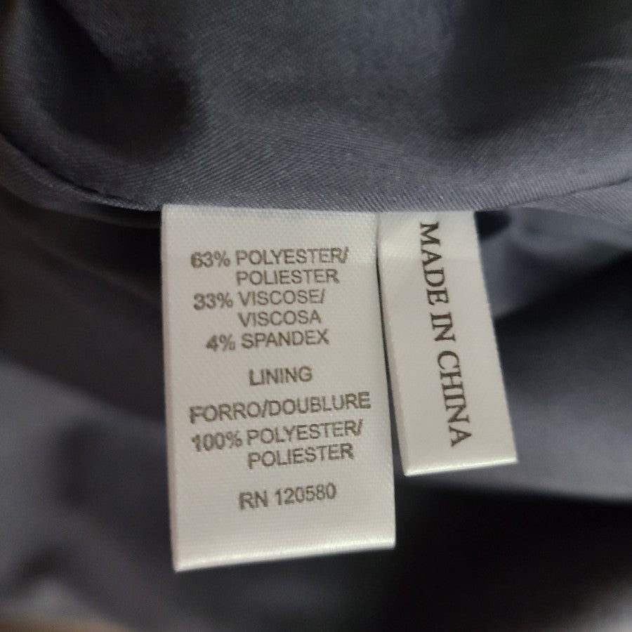 Grey Notched Collar One Button Blazer Size S