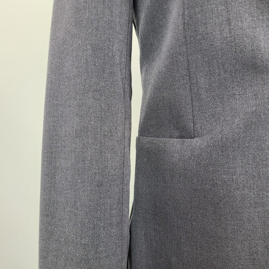 Grey Notched Collar One Button Blazer Size S