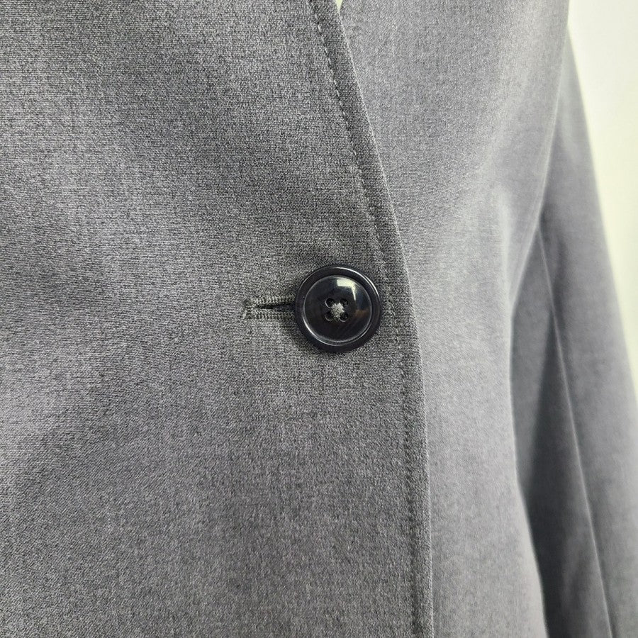 Grey Notched Collar One Button Blazer Size S