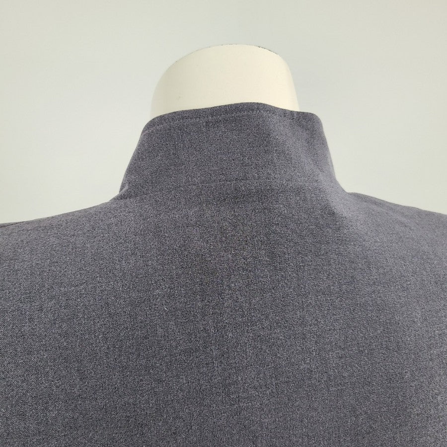Grey Notched Collar One Button Blazer Size S