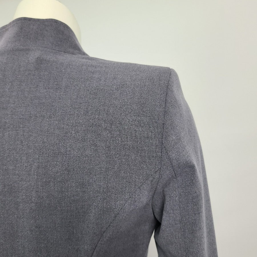 Grey Notched Collar One Button Blazer Size S