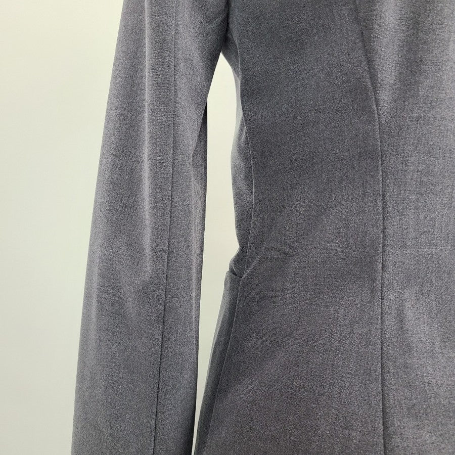 Grey Notched Collar One Button Blazer Size S