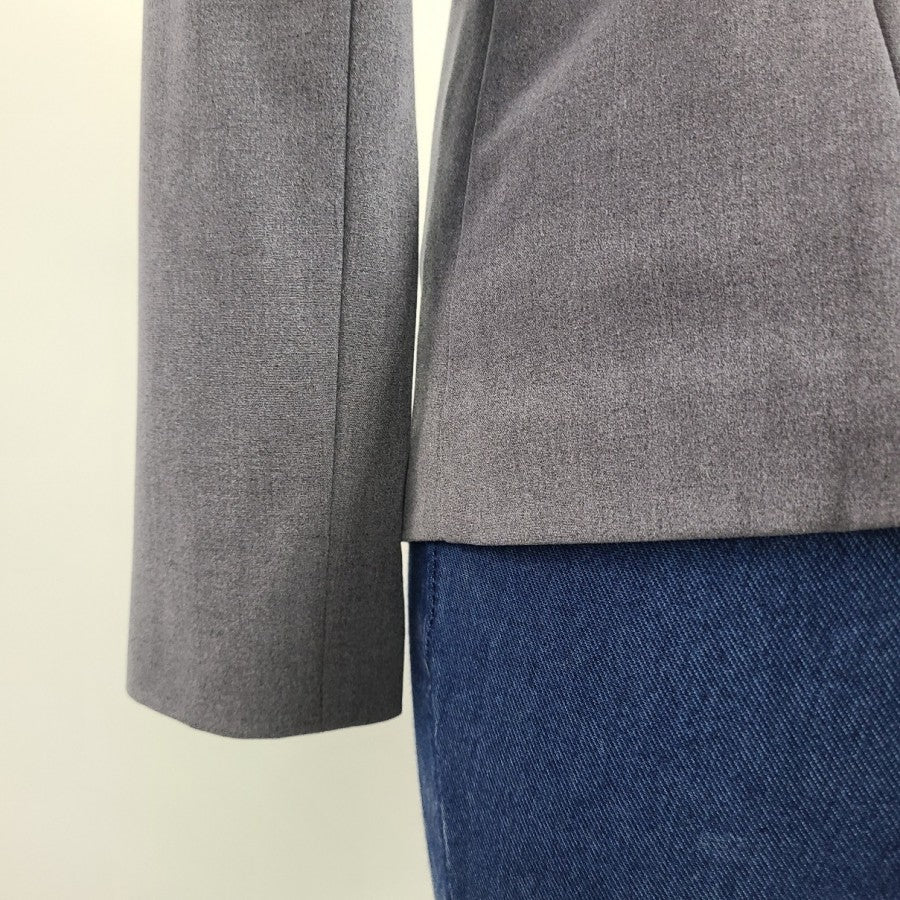 Grey Notched Collar One Button Blazer Size S