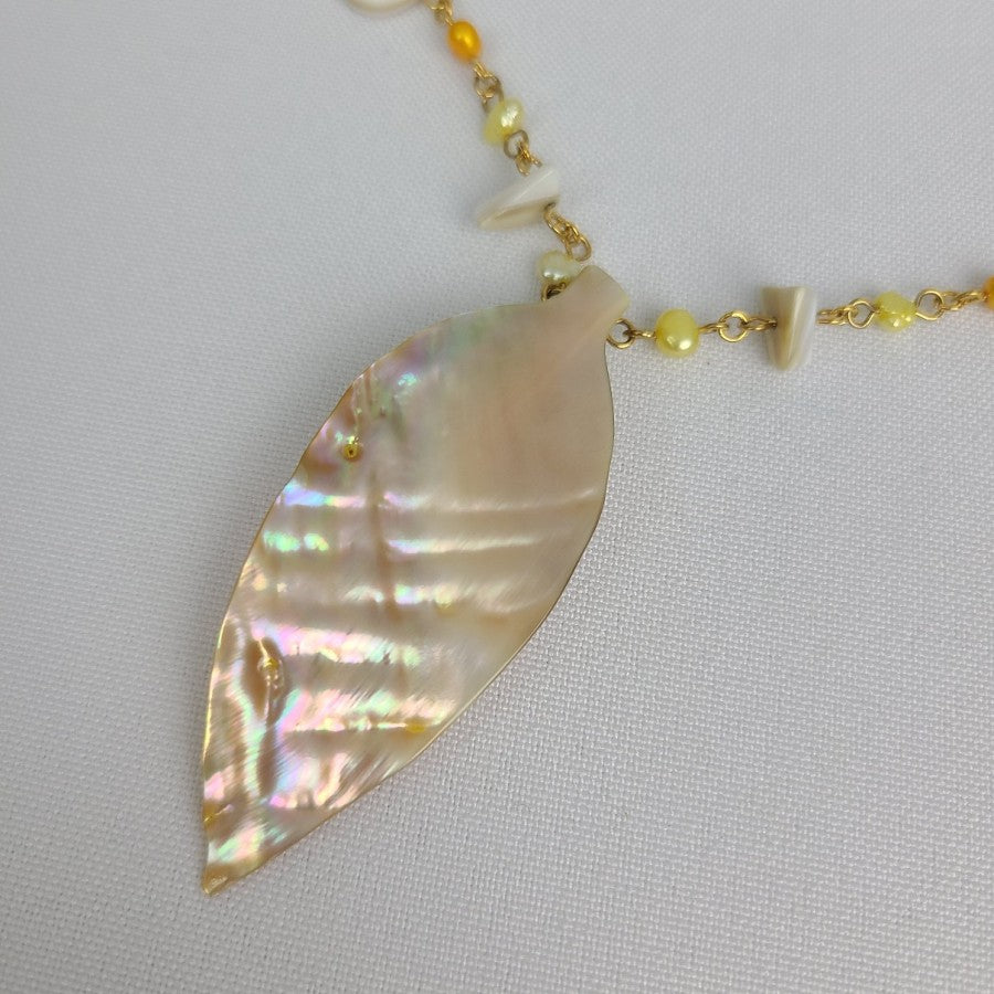 Fifth Avenue Collection Gold Tone Seashell Pendant Necklace & Earrings