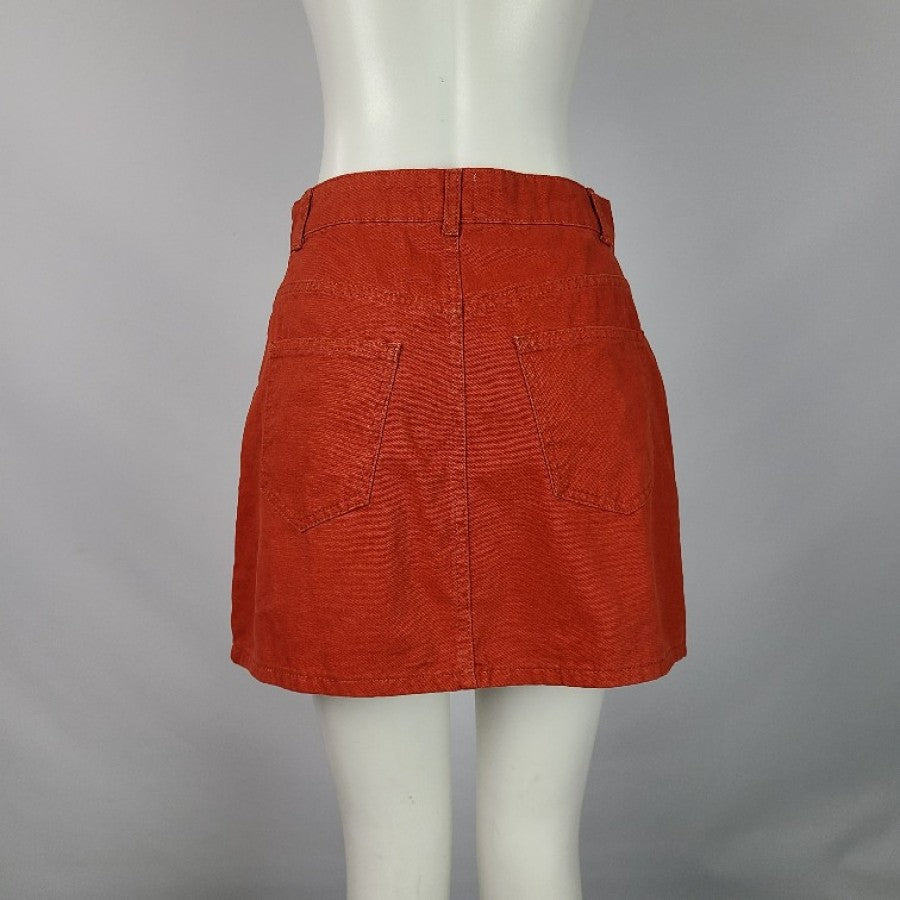 BDG Urban Outfitters Orange Denim Skirt Size M