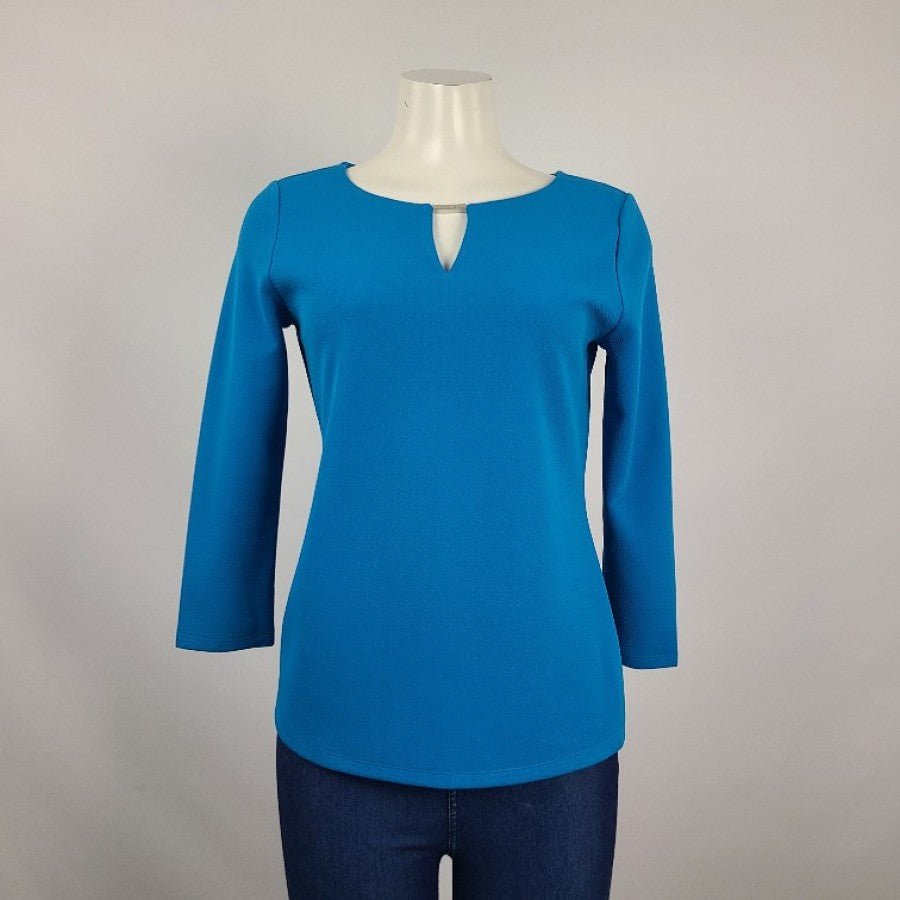 Calvin Klein Blue Cut Out Top Size S/M