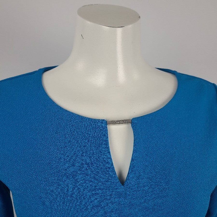Calvin Klein Blue Cut Out Top Size S/M
