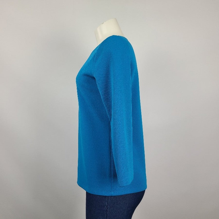 Calvin Klein Blue Cut Out Top Size S/M