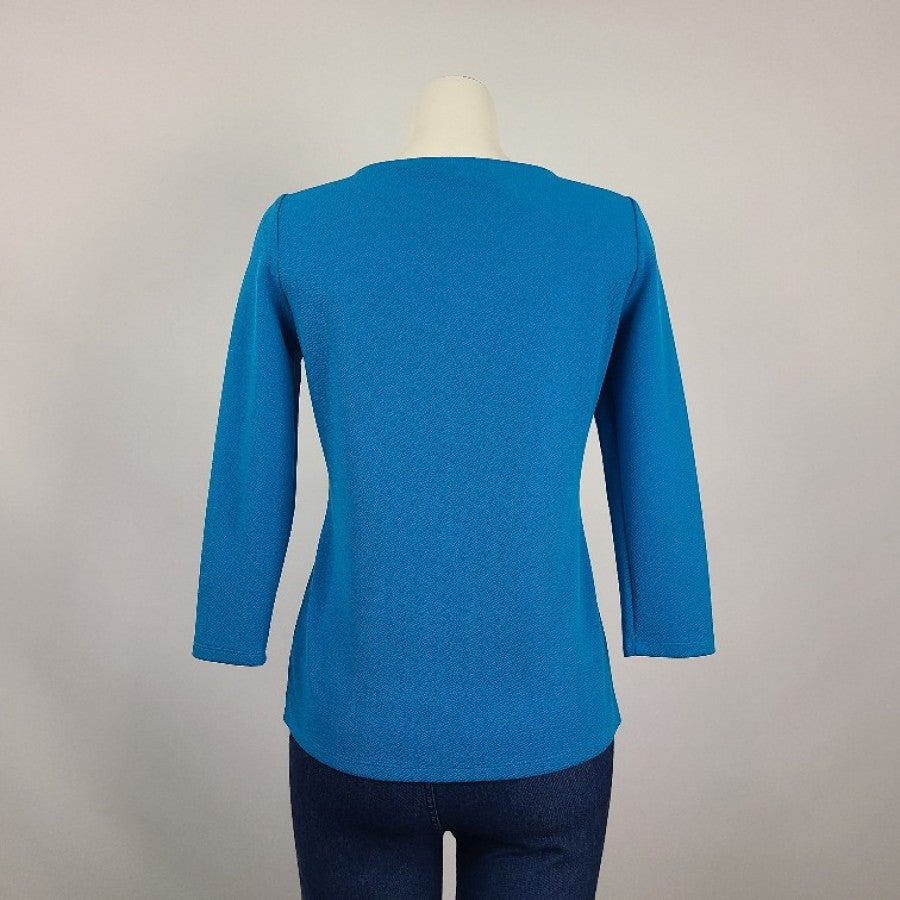 Calvin Klein Blue Cut Out Top Size S/M