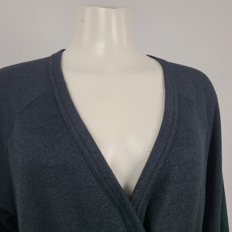 Billa Bong Grey Knit Crossover Soft Top Size M