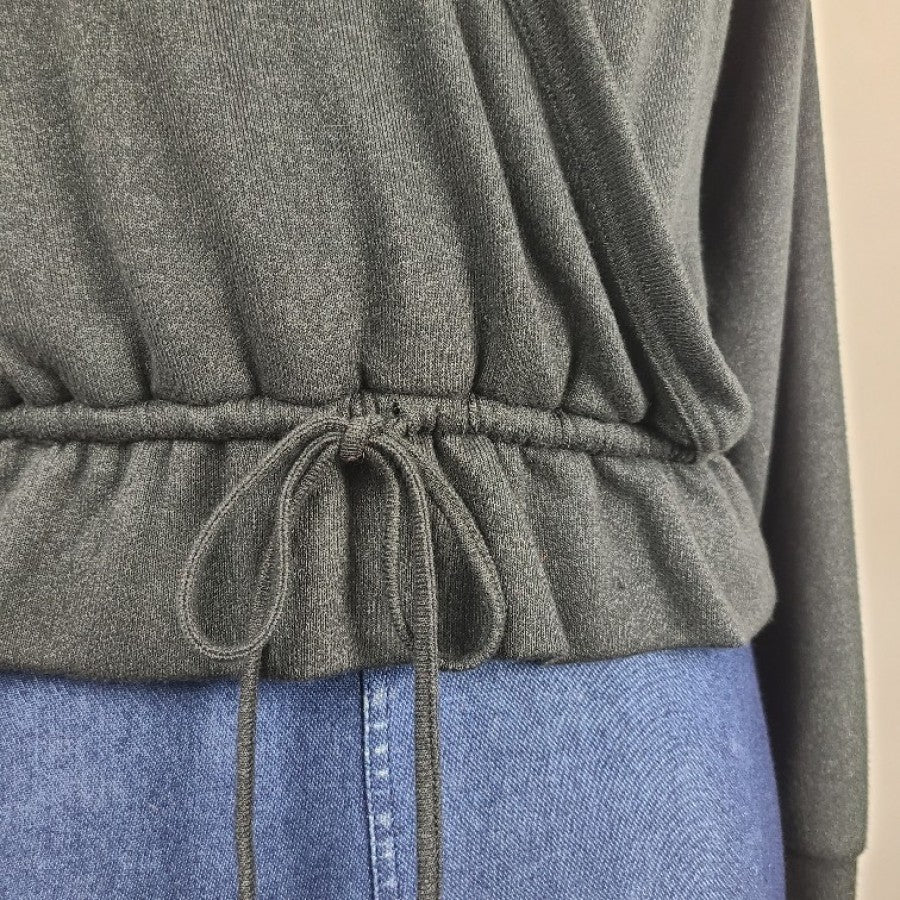 Billa Bong Grey Knit Crossover Soft Top Size M