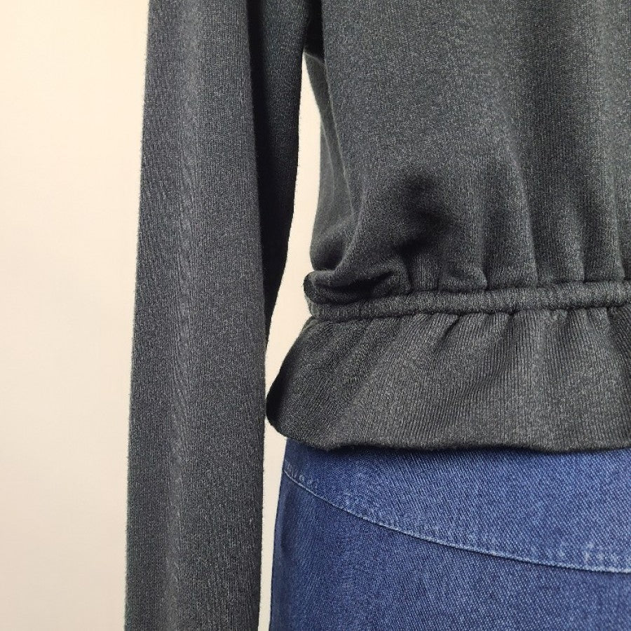 Billa Bong Grey Knit Crossover Soft Top Size M
