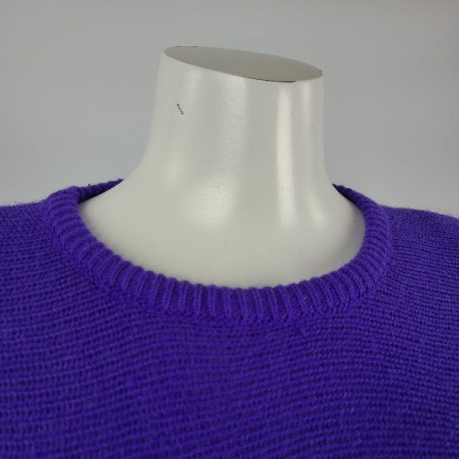 Vintage Impromptu Purple Sequined Flower Sweater Size M/L