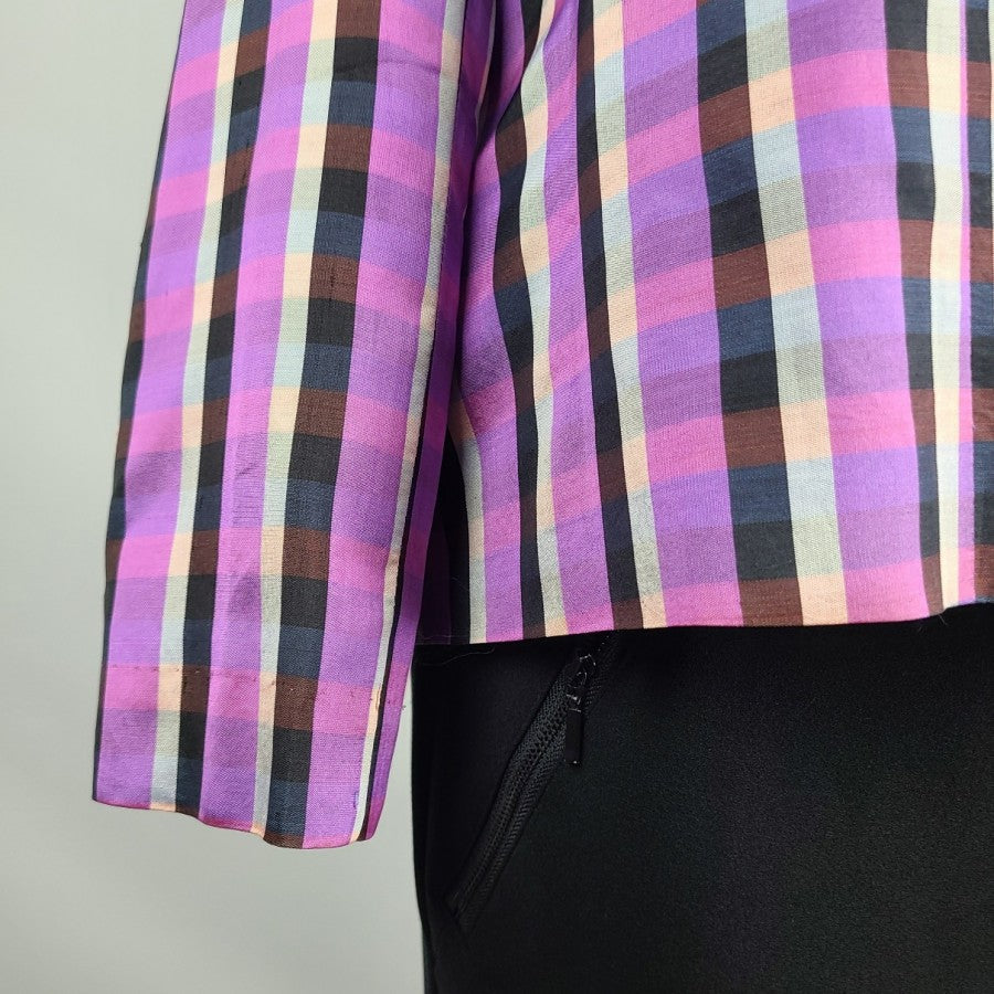 Vintage Purple Plaid Blazer Size XL