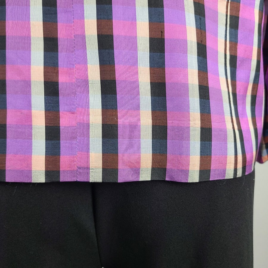 Vintage Purple Plaid Blazer Size XL