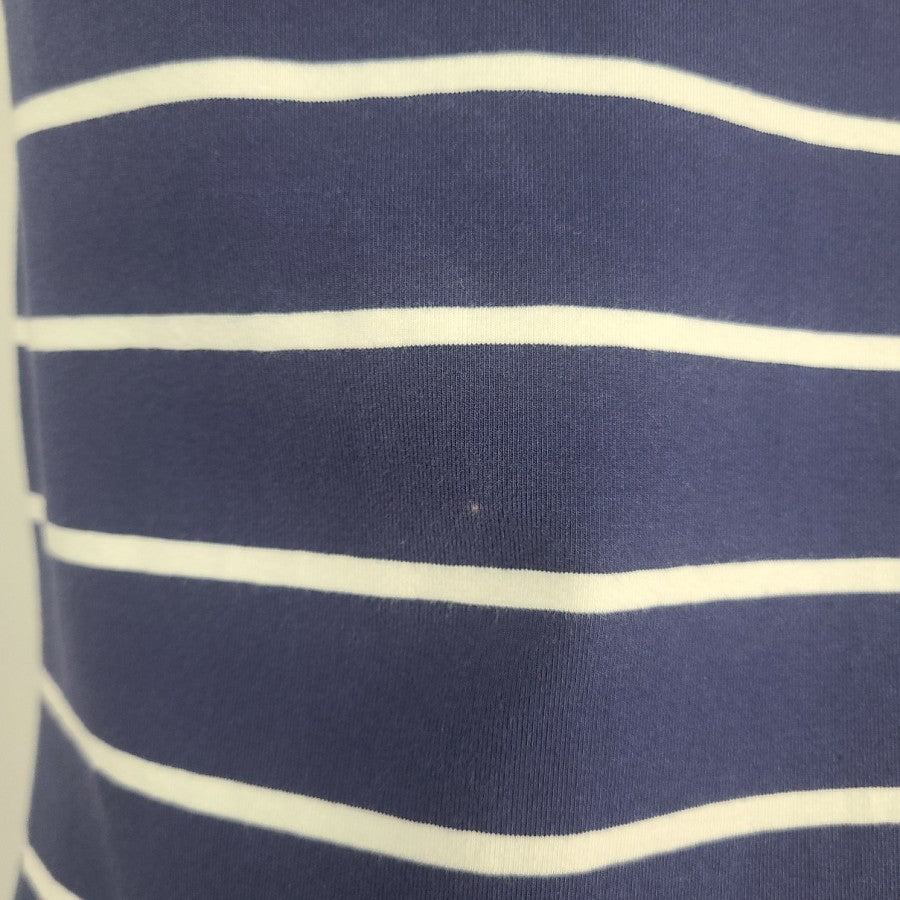 Blue & Red Striped Midi Dress Size M