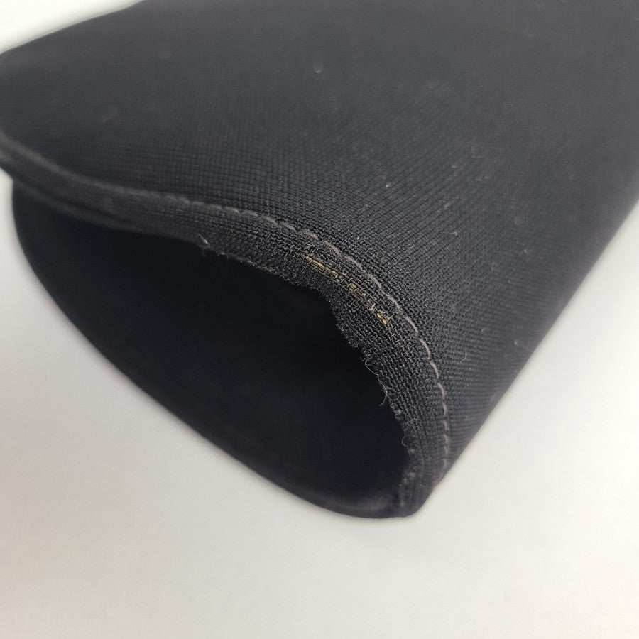 Vintage Black Fabric Bow Clutch Purse