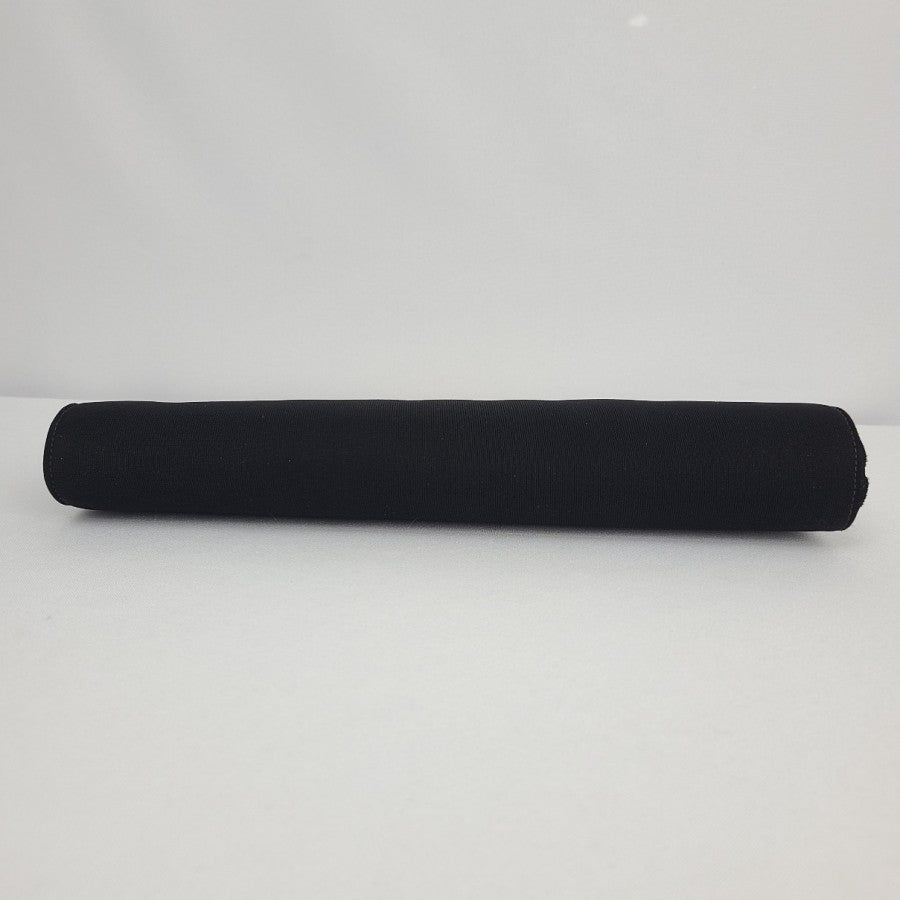 Vintage Black Fabric Bow Clutch Purse