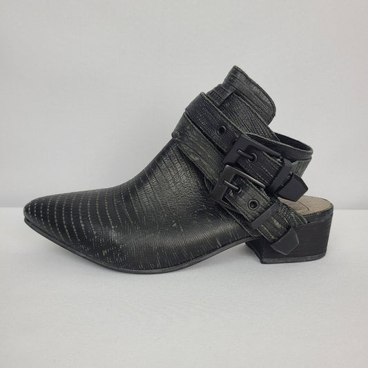 Matisse X Talon Women's Open Back Ankle Wrap Bootie Leather Black Size 6 US