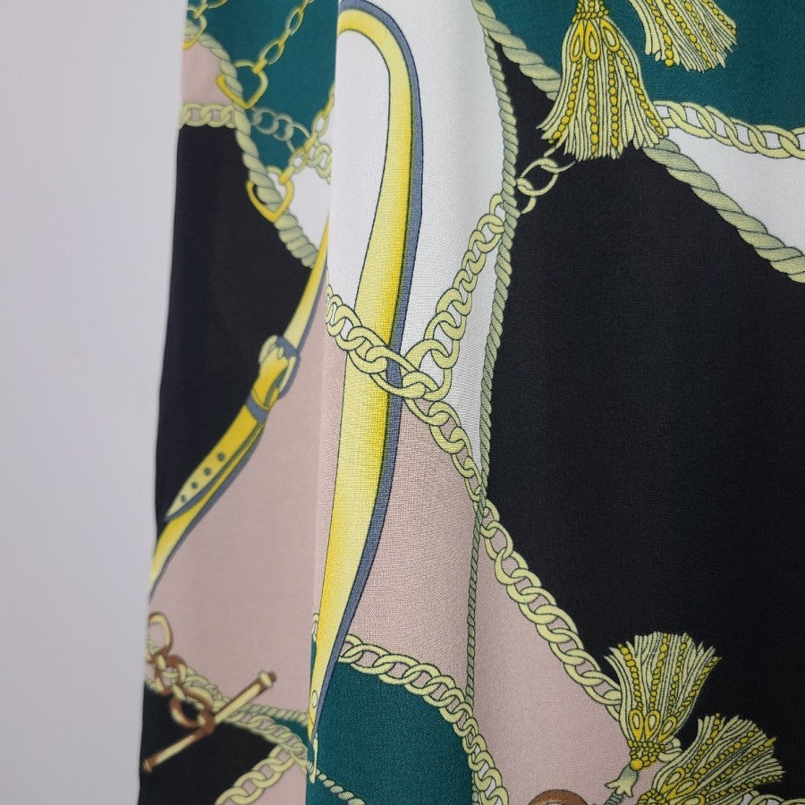 Shein Chain Print Midi Dress Size M