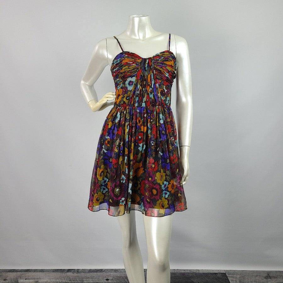 Jill Stuart Silk Flower Mini Dress Size 2