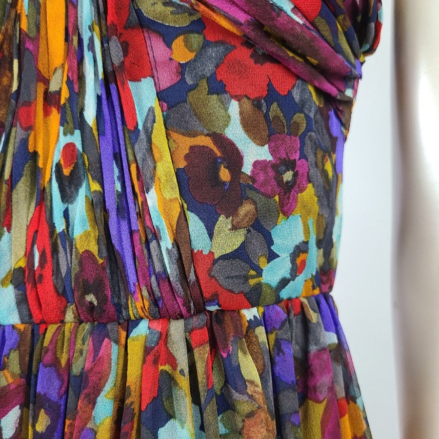 Jill Stuart Silk Flower Mini Dress Size 2