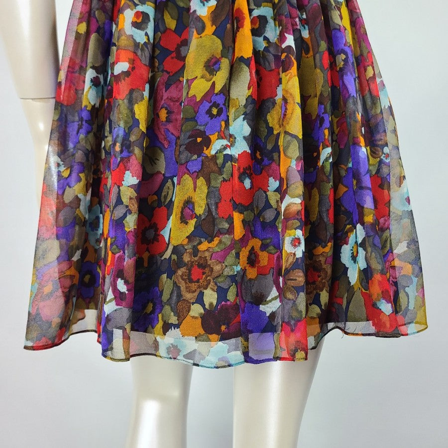 Jill Stuart Silk Flower Mini Dress Size 2