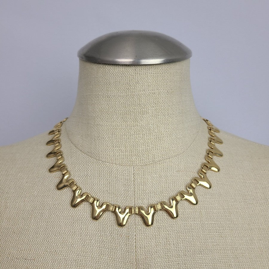 Vintage Collar Necklace Gold Tone