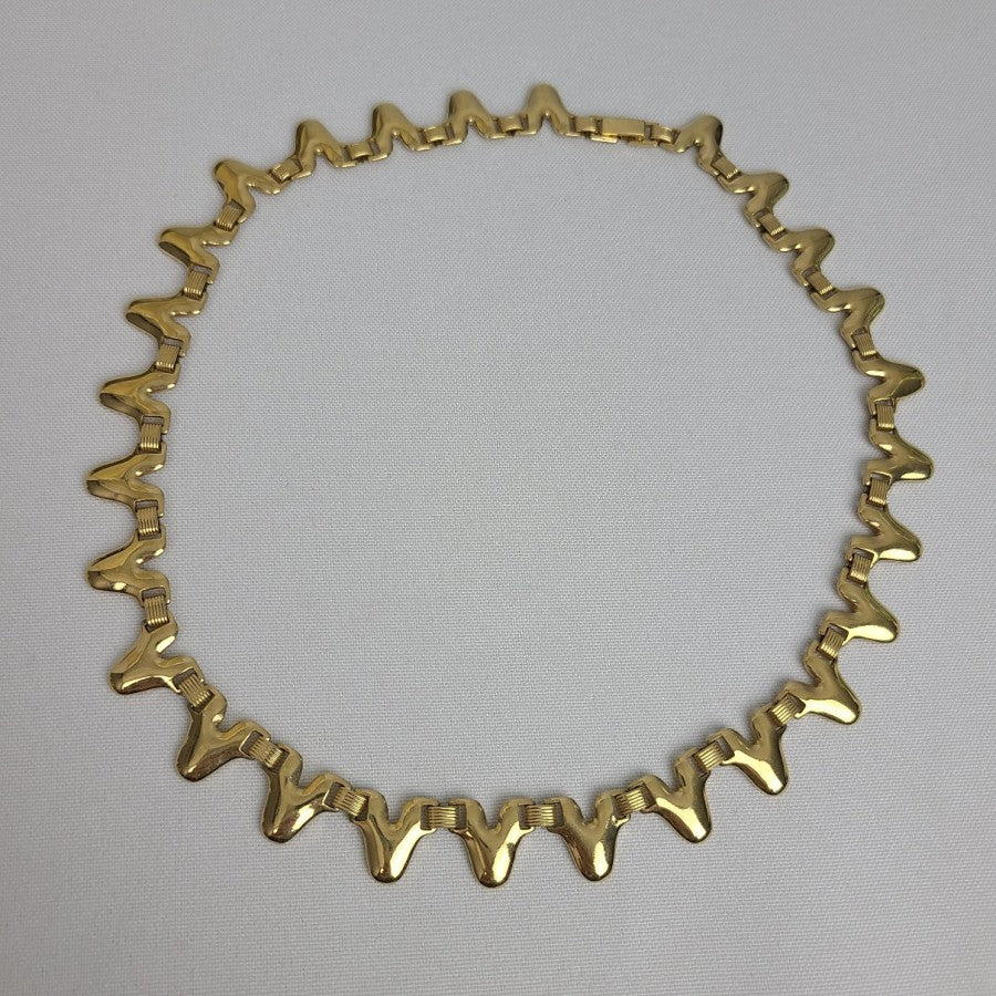 Vintage Collar Necklace Gold Tone