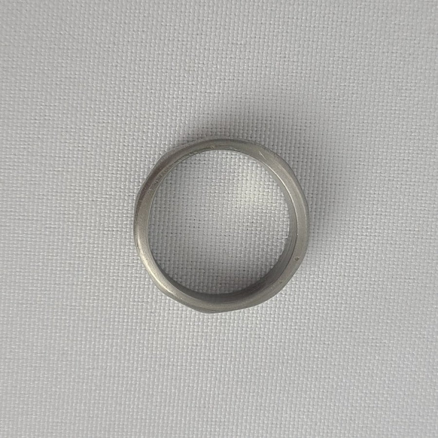 Stainless Steel Silver Ring Size 8.5