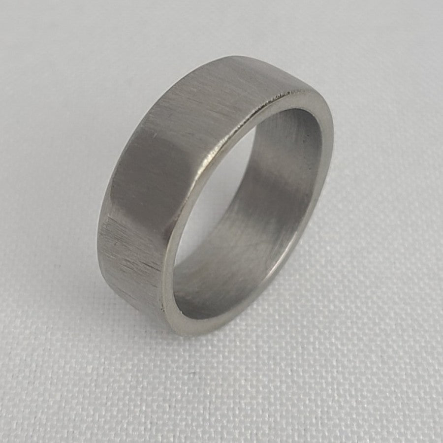 Stainless Steel Silver Ring Size 8.5