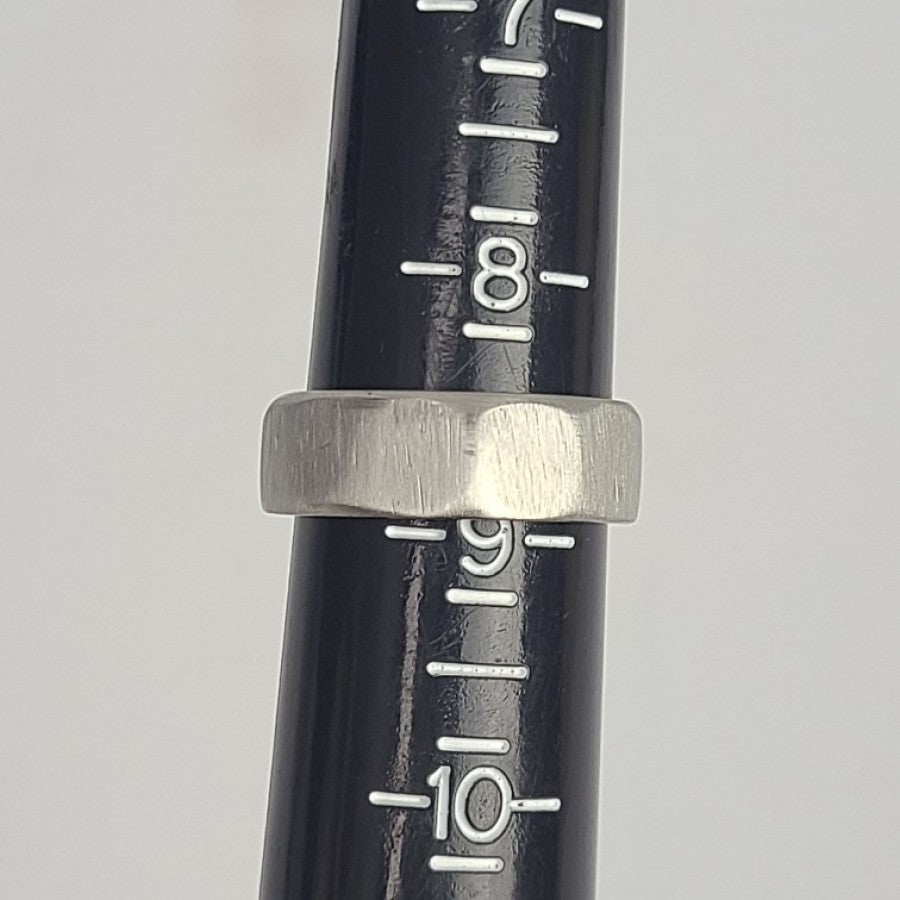 Stainless Steel Silver Ring Size 8.5