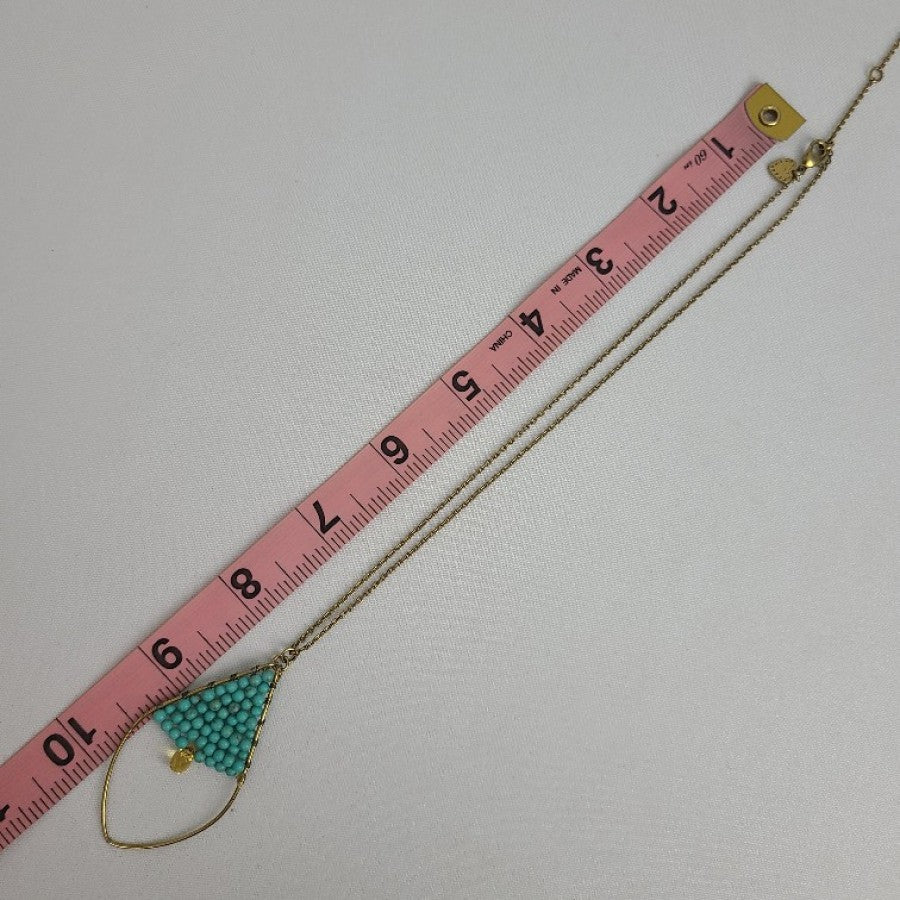 Stella & Dot Goa Turquoise Beaded Pendant Necklace
