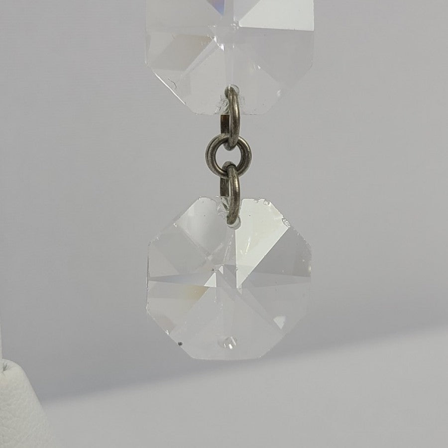 Vintage Glass Chandelier Clip On Earrings