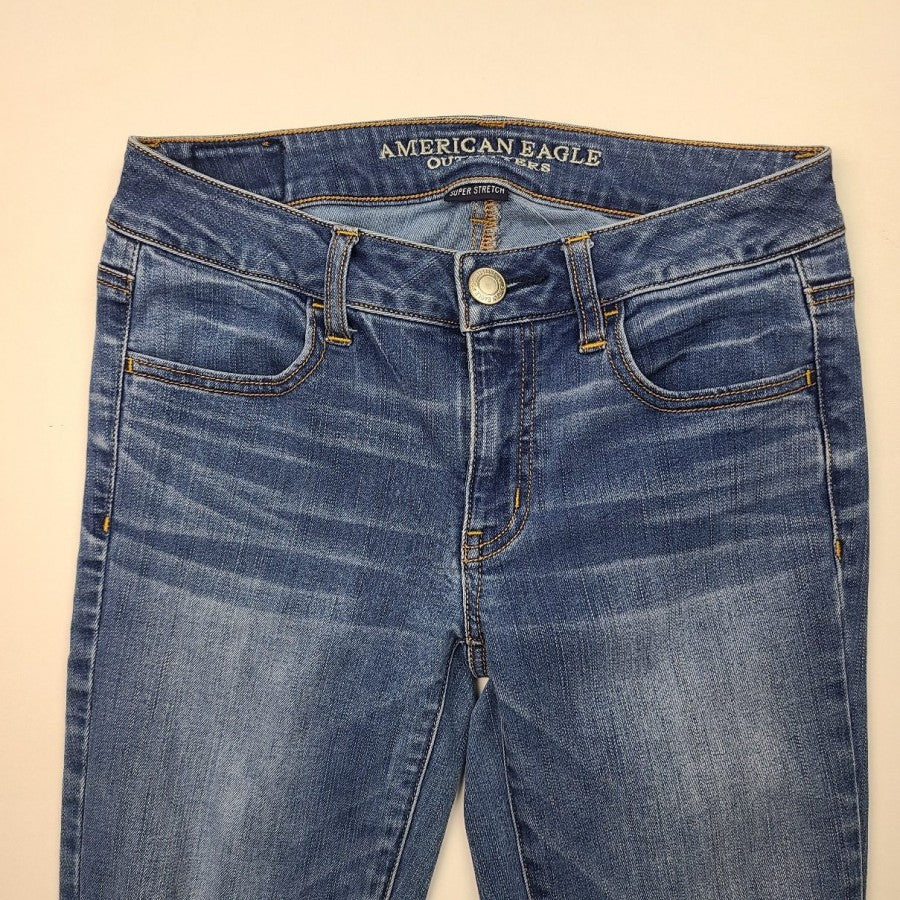 American Eagle Outfitters Super Stretch Jegging Distressed Ankle Jeans Size 4