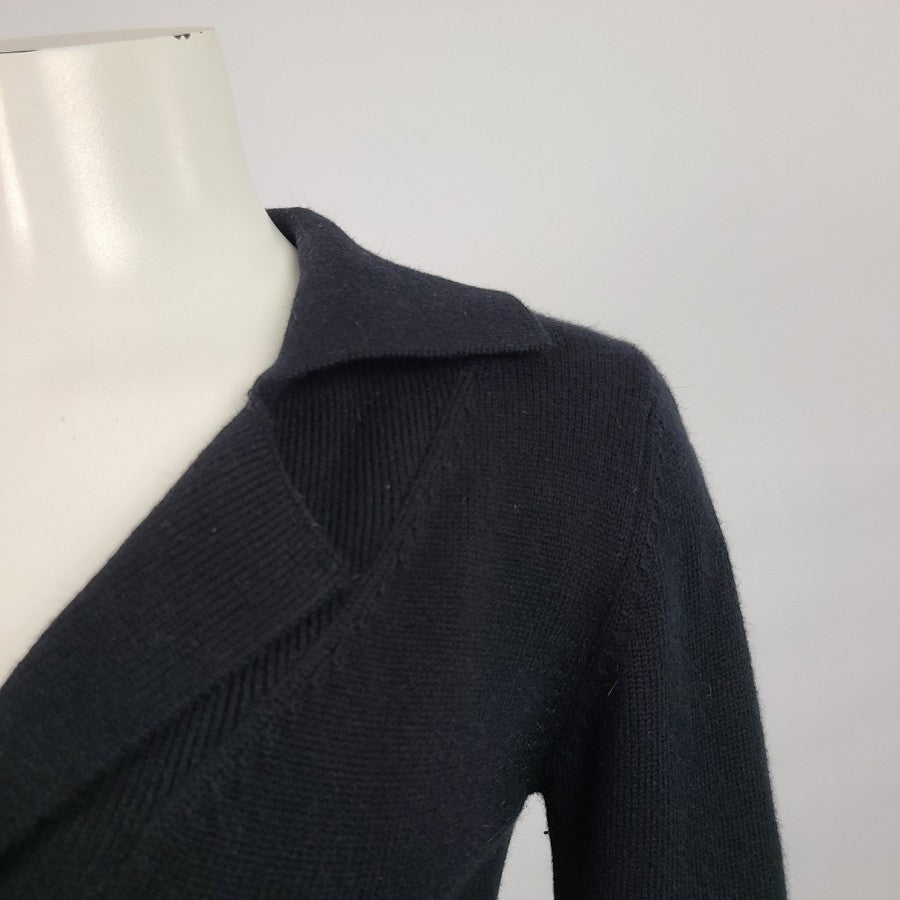 True Character Black Cotton Button Cardigan Size S