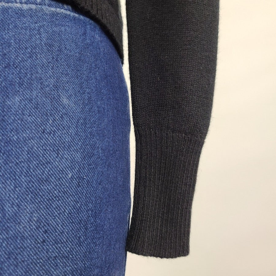 True Character Black Cotton Button Cardigan Size S