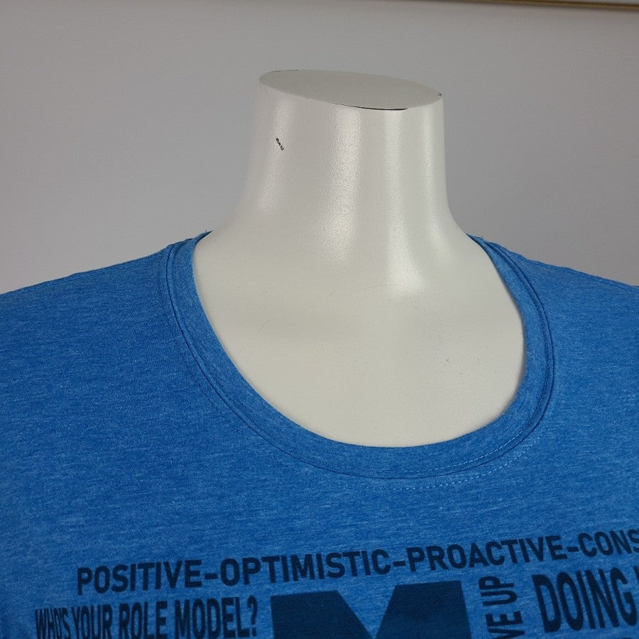 Elevate Blue Long Sleeve T-Shirt Size M Role Model Inspirational