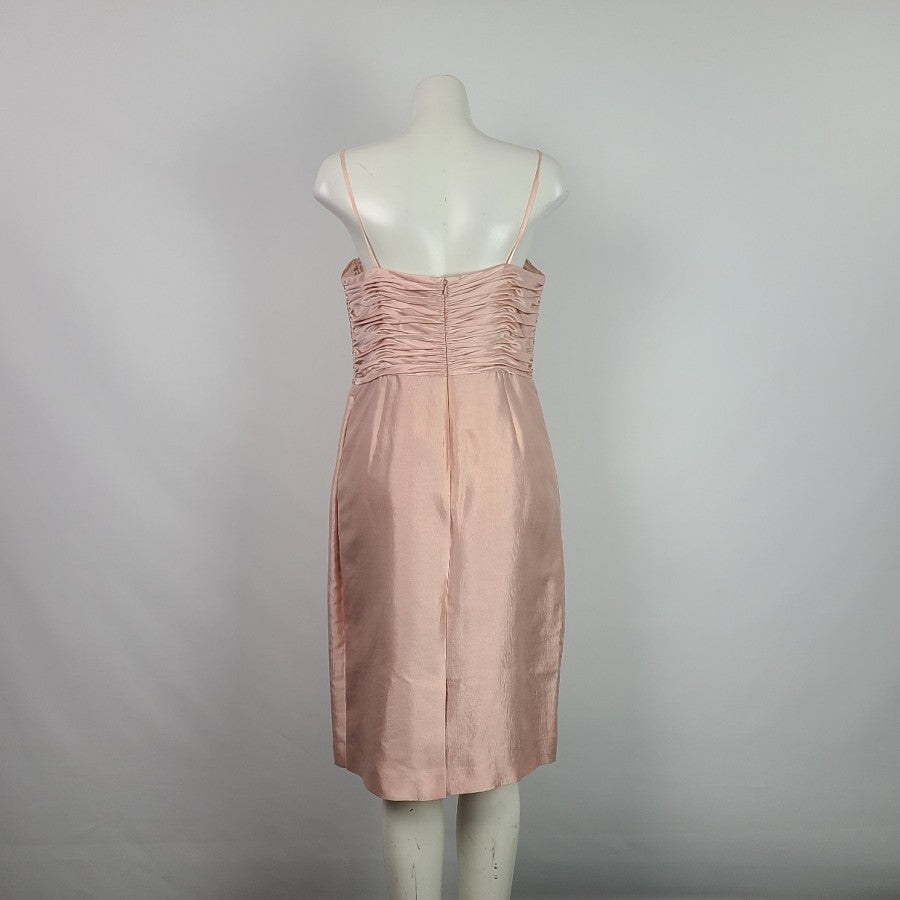 Adrianna Papell Occasions Pink Silk Dress & Blazer Size M