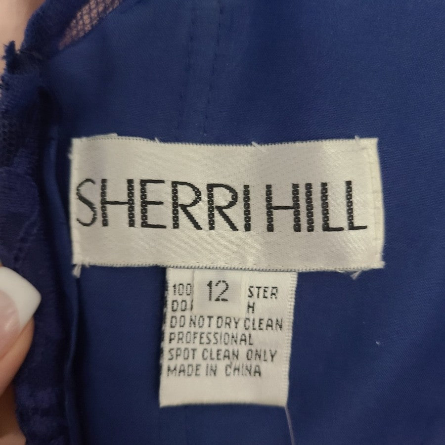 Sheri Hill Two Piece Floral Skirt Lace Top Size S/M