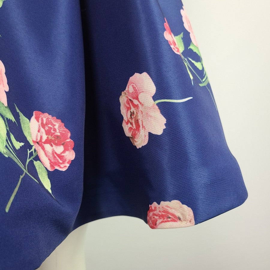 Sheri Hill Two Piece Floral Skirt Lace Top Size S/M