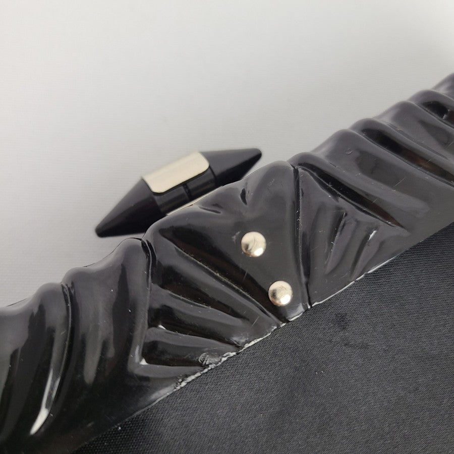 Vintage Rialto NY Black Satin Clutch Purse